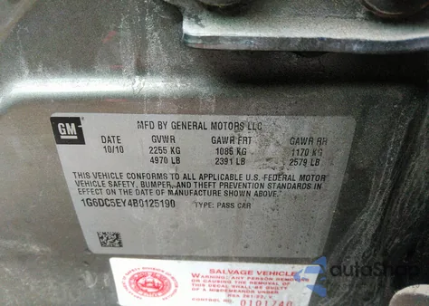 2011 Cadillac Cts Standard z USA, uszkodzony, nr VIN 1G6DC5EY4B0125190